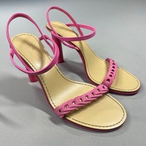 NEW Rag & Bone Shoes Womens 9 40 pink leather block heels designer city cocktail